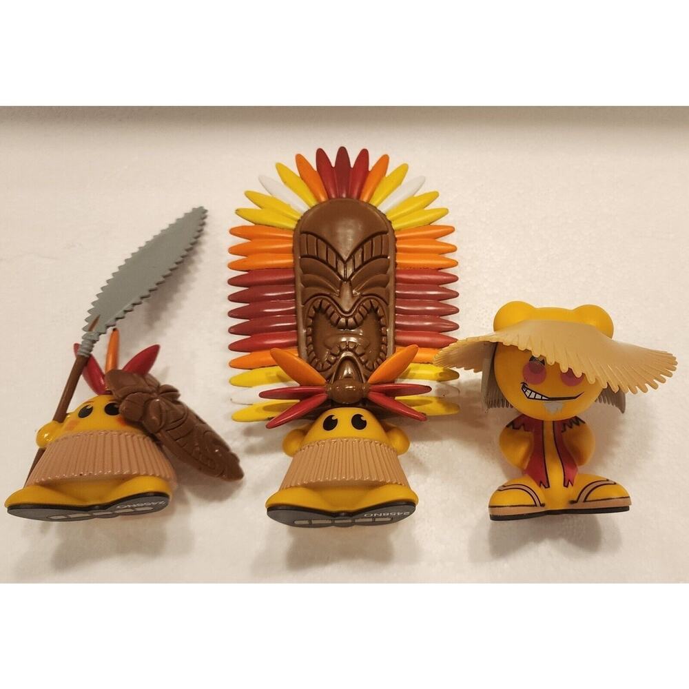 UB Funkeys Funkiki Island lot of 3: Jerry, Native and Pineapple King. Target Exc